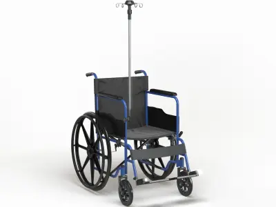 Wheel Chair  Low-poly 3D model