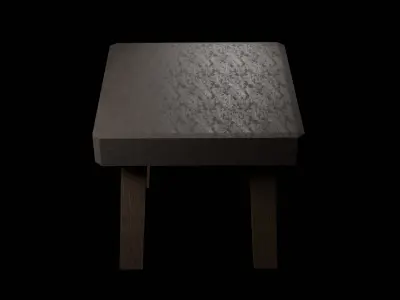 Minimalist Stool Free low-poly 3D model
