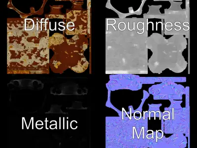 Ancient Column Model Pack with PBR Textures Low-poly 3D model