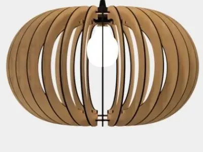 CEILING LIGHT LAMP 3D PRINT AND LASER CUT FILES MODEL 3 3D print model