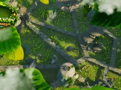 Lost Canopy Village Unreal Engine 5 Environment Pack Low-poly 3D model