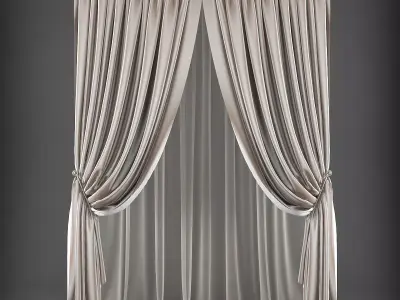 Curtain Low-poly 3D model 138