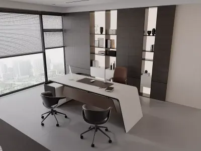 Modern Executive Office Interior 3D model