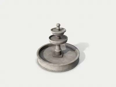 Fountain Low-poly 3D model order