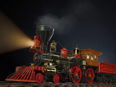 Next generation steam locomotive Low-poly 3D model