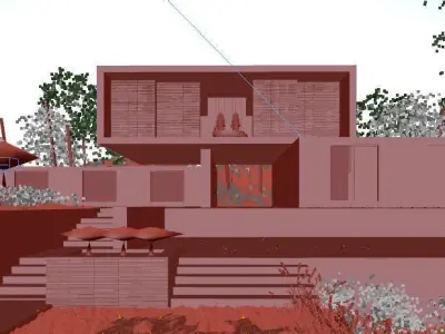 Exterior Modern House 3D model purchase