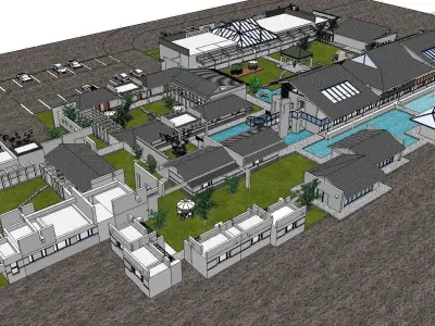 vacation spot-Resort-Fashion Leisure Hotel-0225 3D model