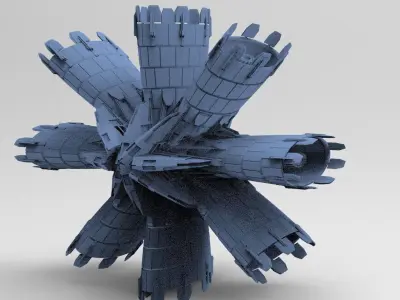 Halo Forerunner Inspired Energy Pilon Generators 5 3D model