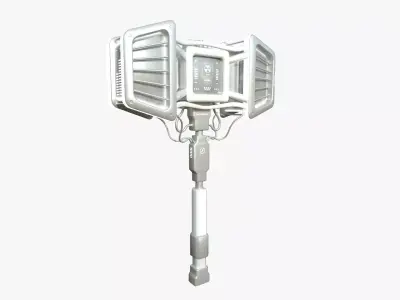 SciFi War Hammer A06 Full White - Sci Fi Weapon Design Low-poly 3D model