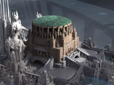 Election Chambers Cityscape 3D Kit bash 3D model
