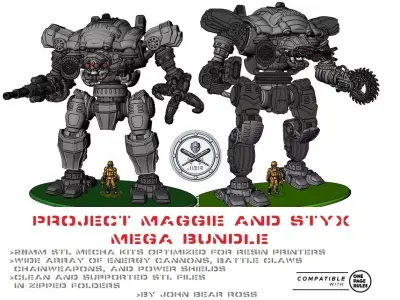 Project Maggie and Styx Mega-Bundle 3D print model