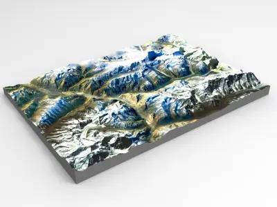 Mountain landscape 3D model 7
