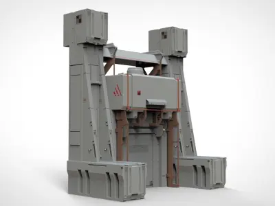 sci-fi Architectural element 11 3D model