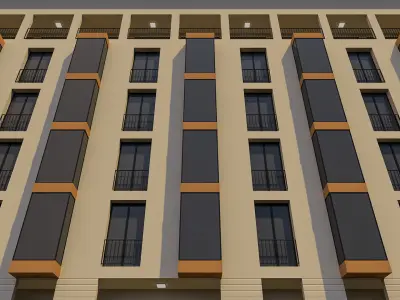 Apartment Building 004 3D model