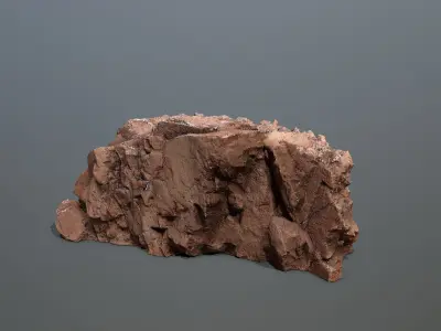 Mountain Low-poly 3D model 8