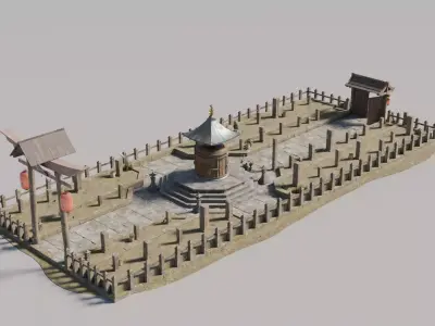 Traditional Japanese House 8 3D model