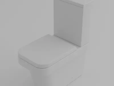 Bathroom Toilet Low-poly 3D model