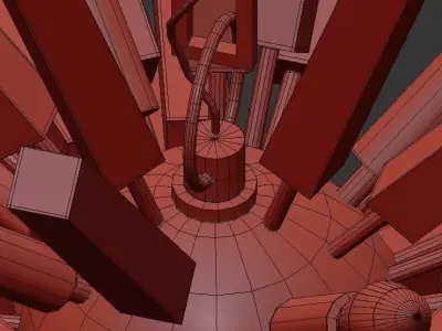 Lawrence starburst pendant light - starburst pendant light - ... 3D model