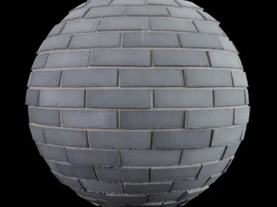 Grey Brick Tiles Texture PBR 200 x 200 cm Texture