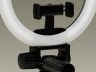 Tripod with Ring Light 3D model