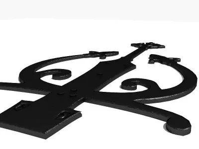 Old Door Hinge 2 3D model