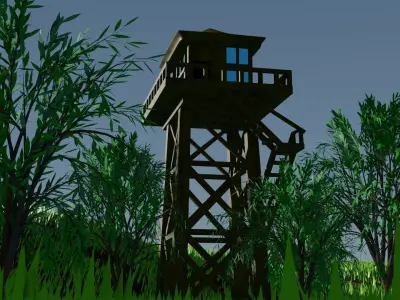 forest scene 3D model