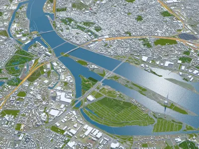 Riga Latvia Low-poly 3D model