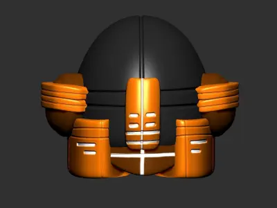 helmet high poly sculpt 3d printable ver 9 3D model 3D model