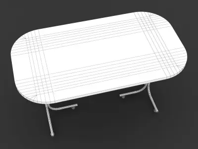 Blue Table 02 3D model