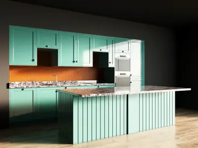 76-Kitchen4 glossy 7 3D model