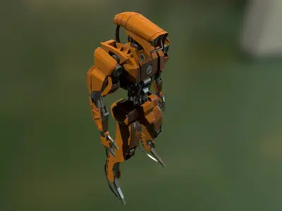 Robot Runner Low-poly 3D model