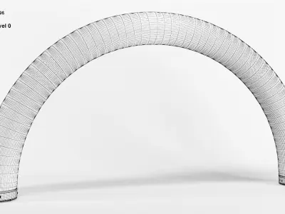 Rounded inflatable arch Axion 3D model