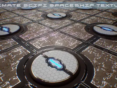 PBR Sci-Fi Spaceship Texture 17 Low-poly 3D model