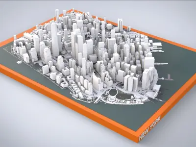 Cityscape New York USA 3D model