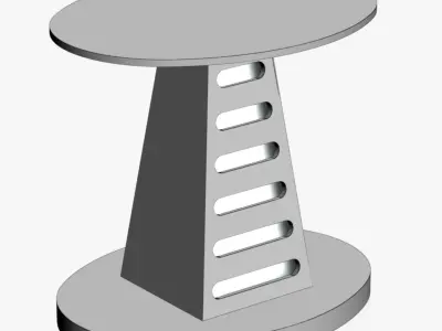 Lectern side table with metal base Free 3D model