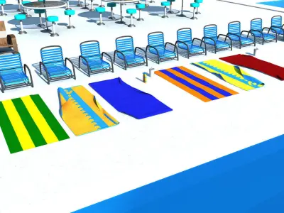 Water Park Amusement 3D model