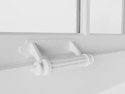 Three Light Sash Window 3D model