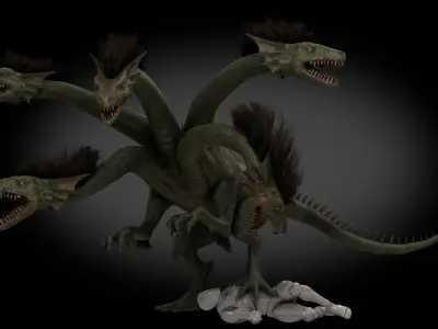 Hydra Low-poly 3D model