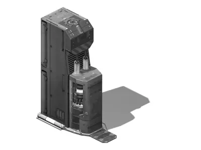 Sci Fi Building-connection wall 03 3D model