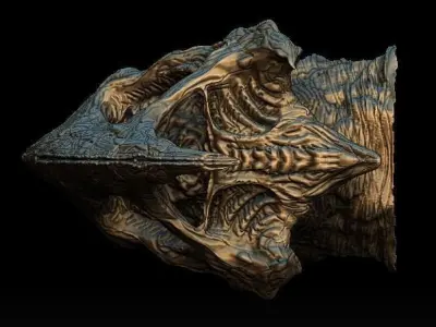 The cave Creature Head 3D model