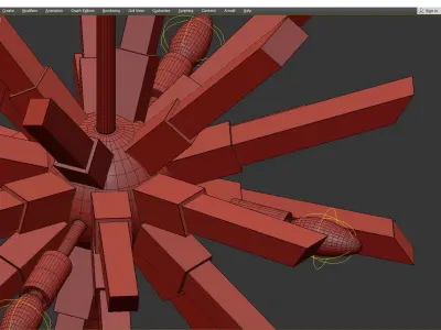 BURST CHANDELIER Low-poly 3D model