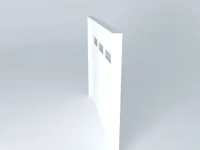 Animated garage door 3D model