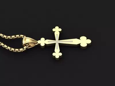Cross Light Gold 3CP002 3DM STL 3D model
