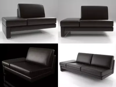 Bolero four leather furniture 3D model