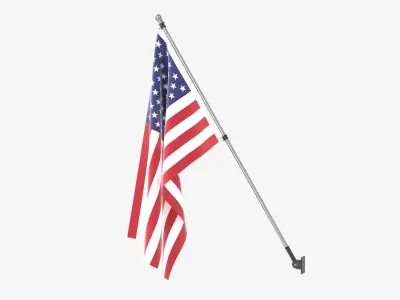 Flagpole kit outdoor 01 3D model