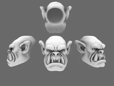 Space Orcs Lads Heads 3D print model