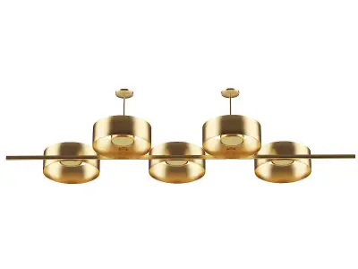Golden Metal Ceiling Lamp 3D model