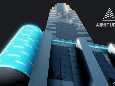 Times Square Building Morgan Stanley Low-poly 3D model