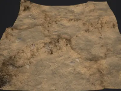 PBR Detailed DESERT Valley Landscape Low-poly 3D model