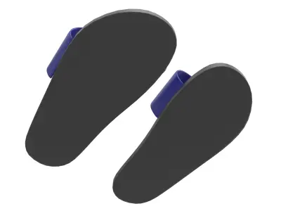 Flip Flops v5 012 Low-poly 3D model